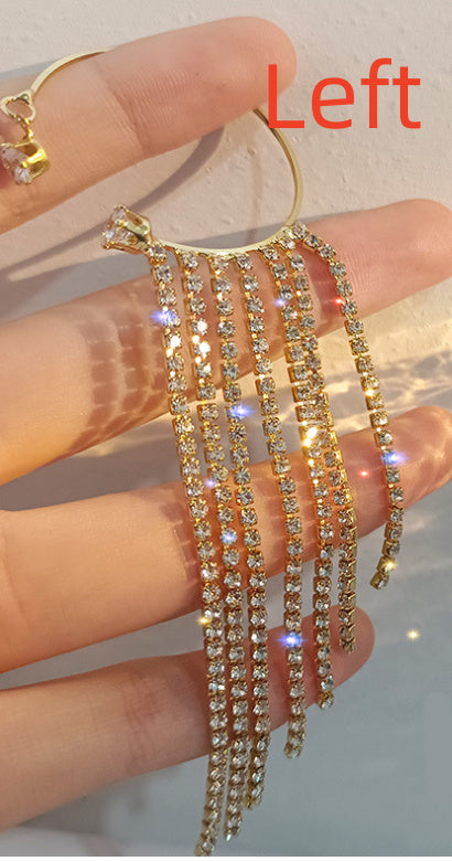 Fashionable and Simple Long Tassel Earrings