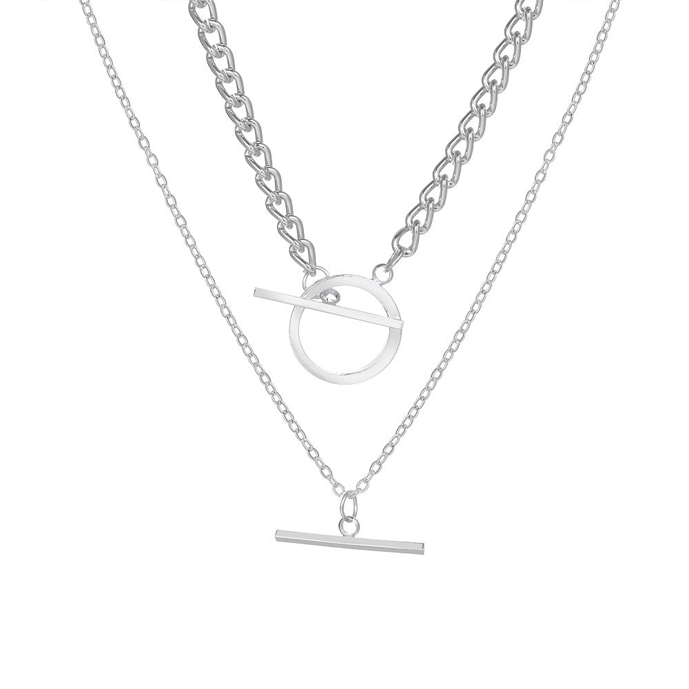 Double OT Chain Pendant Necklace – Elegant Jewelry