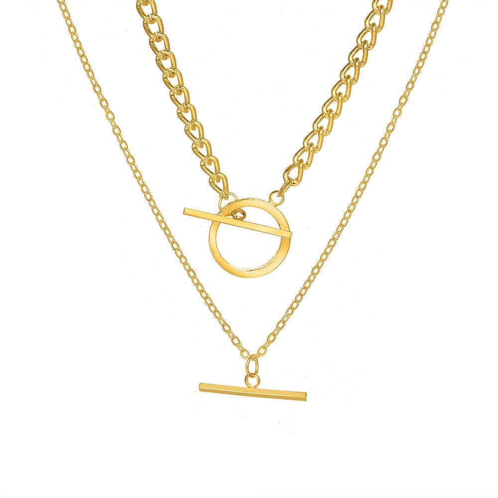 Double OT Chain Pendant Necklace – Elegant Jewelry
