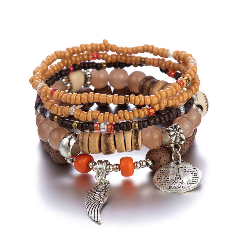 Women’s Multi-Layer Stretch Rice Bead Bracelets