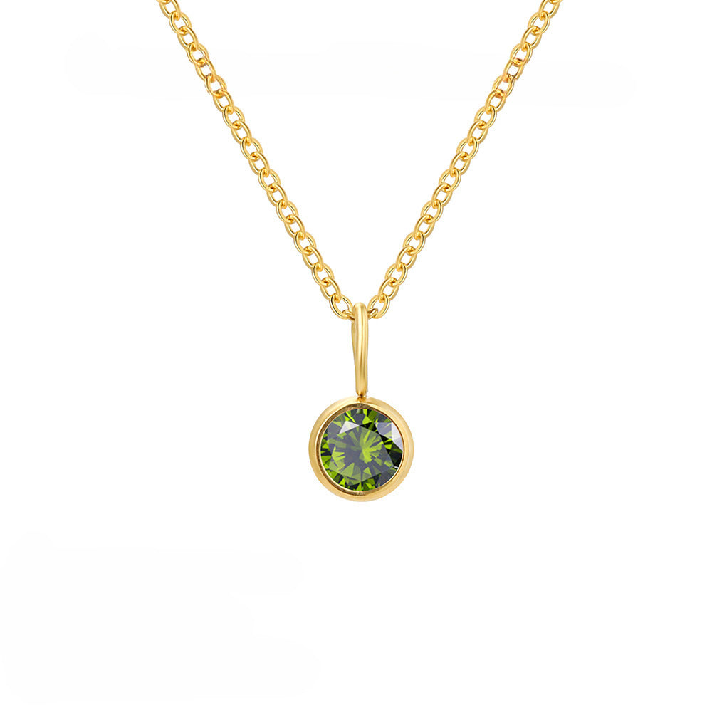 Fashion Personality Element Birthstone Necklace