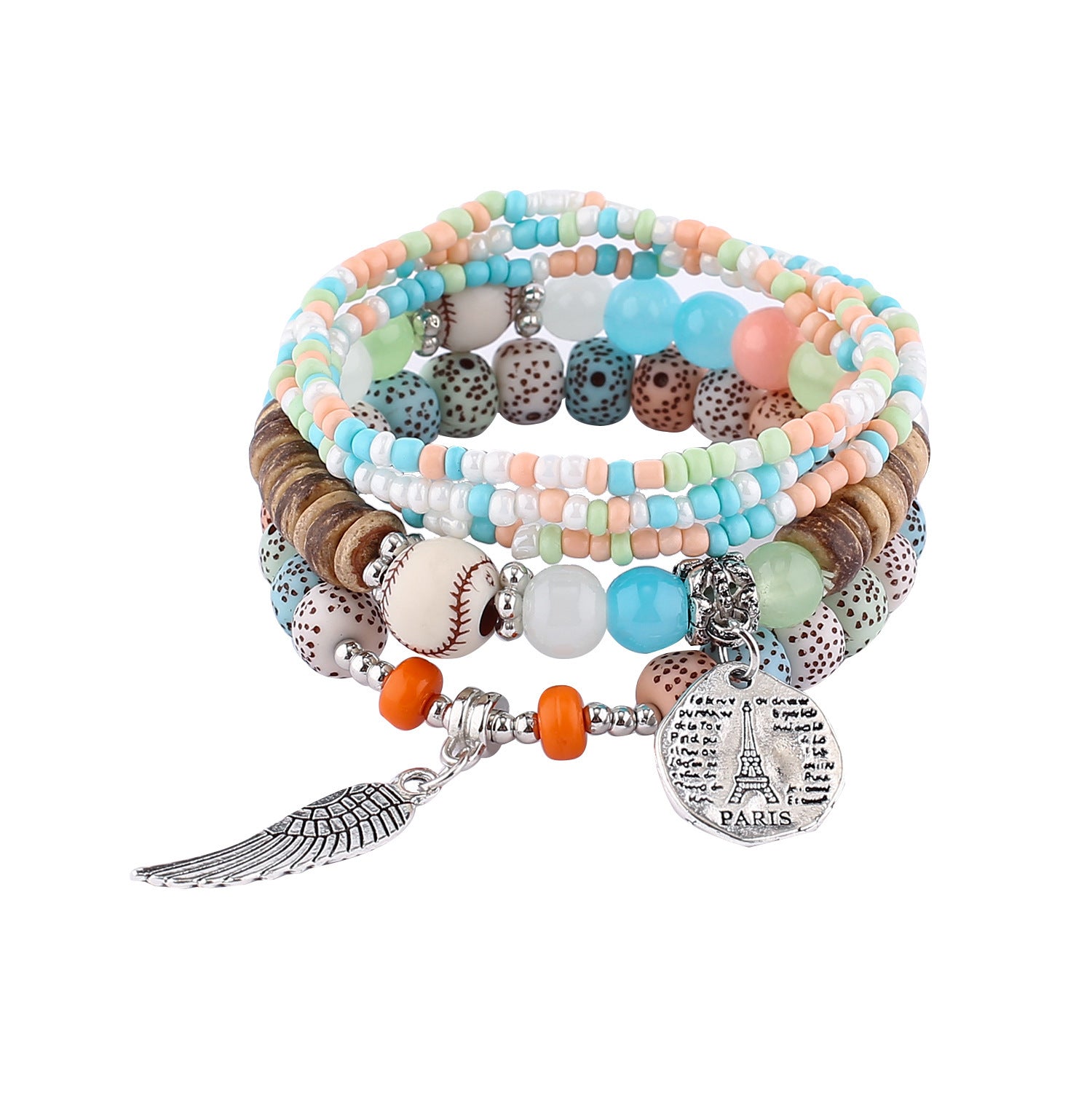 Women’s Multi-Layer Stretch Rice Bead Bracelets
