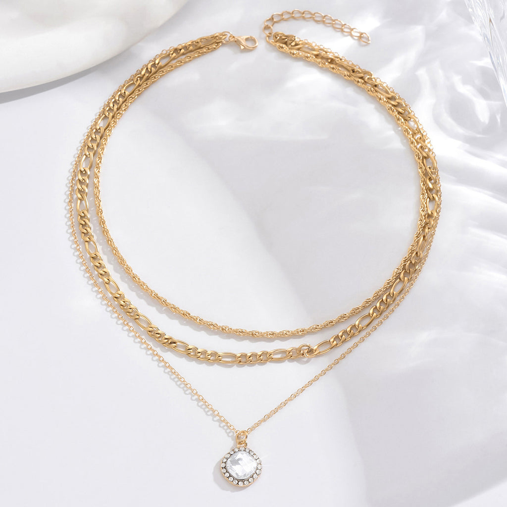 Multi-Layer Pendant Necklace for Women – Boho Hemp Flower Chain