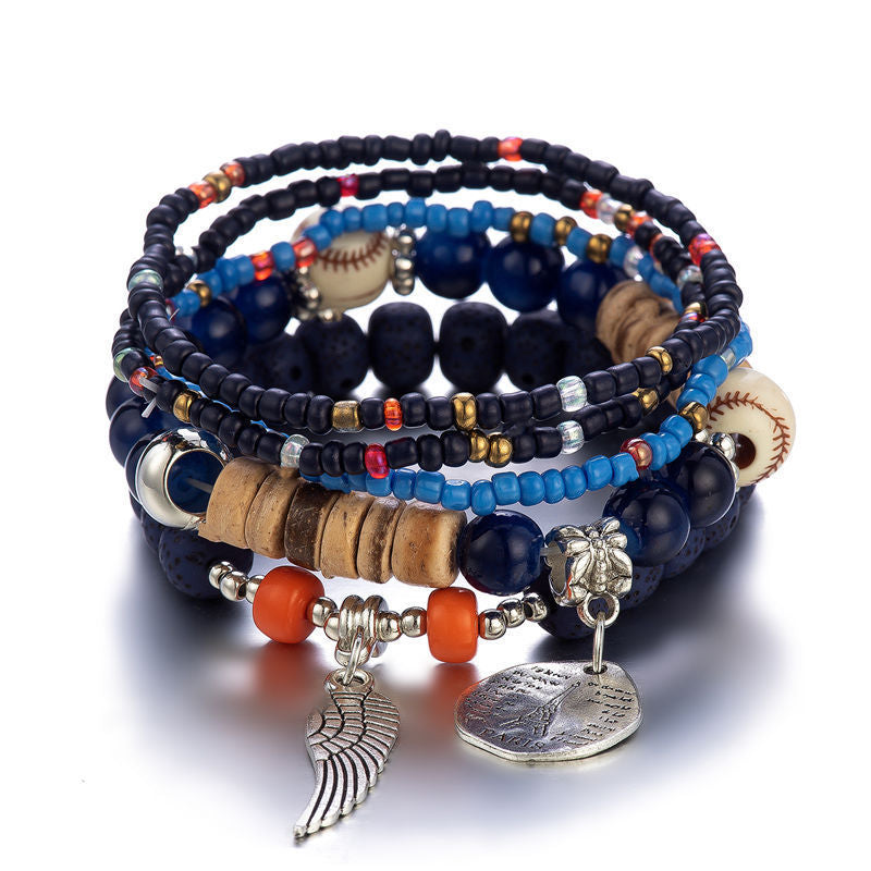 Women’s Multi-Layer Stretch Rice Bead Bracelets
