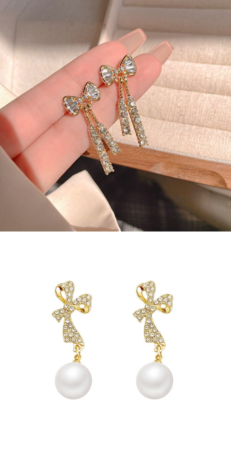 INS Butterfly Earrings with Rhinestones – Fashion Temperament Jewelry