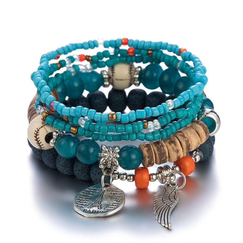 Women’s Multi-Layer Stretch Rice Bead Bracelets