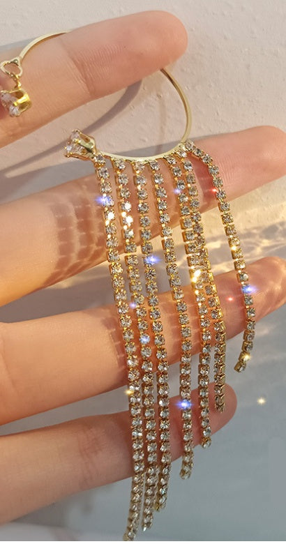 Fashionable and Simple Long Tassel Earrings