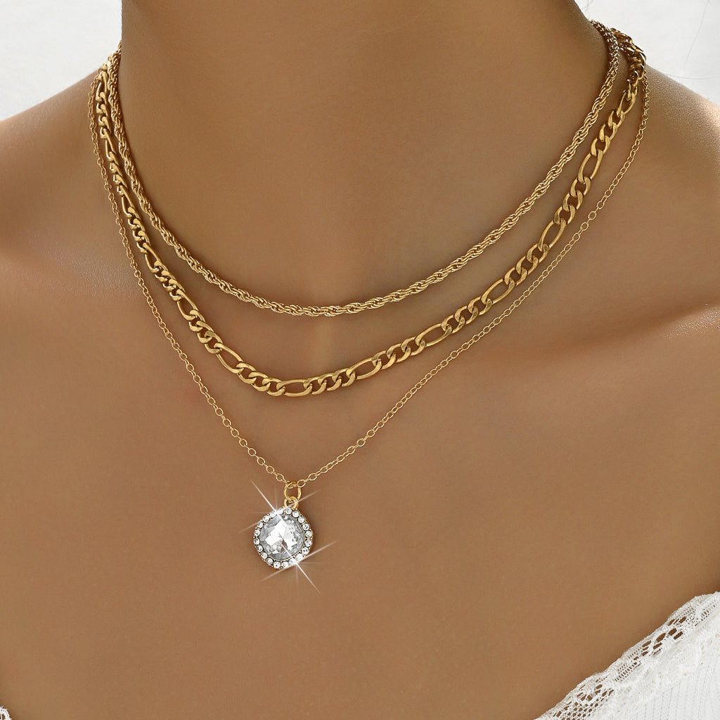 Multi-Layer Pendant Necklace for Women – Boho Hemp Flower Chain