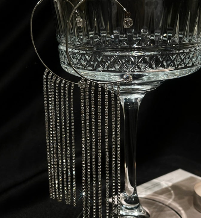 Fashionable and Simple Long Tassel Earrings