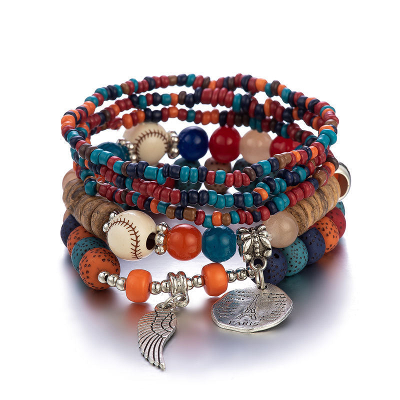 Women’s Multi-Layer Stretch Rice Bead Bracelets